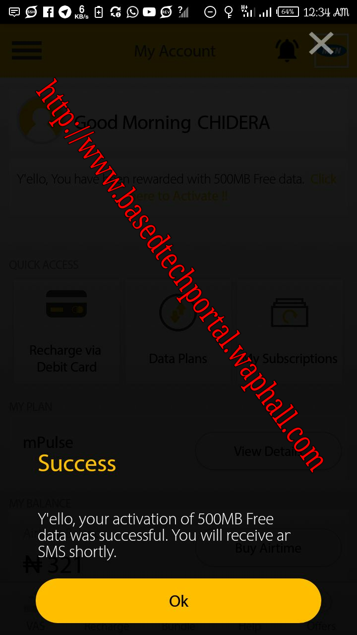 How To Get Free whopping 500mb from you mtn line thumbnail